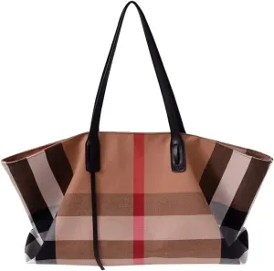 Handbags for Women, Canvas Fashion Shoulder Bag, Tote Bag Purse Top Handle Hobo Handbag, Large Capacity Purse Satchel(Brown)