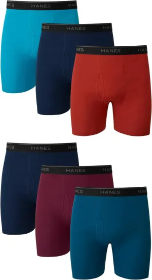 Hanes Men's Boxer Briefs, Cool Dri Moisture-Wicking Underwear, Cotton No-Ride-up for Men, Multi-Packs