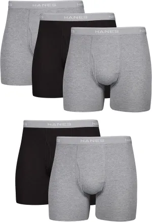 Hanes Men's Boxer Briefs, Cool Dri Moisture-Wicking Underwear, Cotton No-Ride-up for Men, Multi-Packs