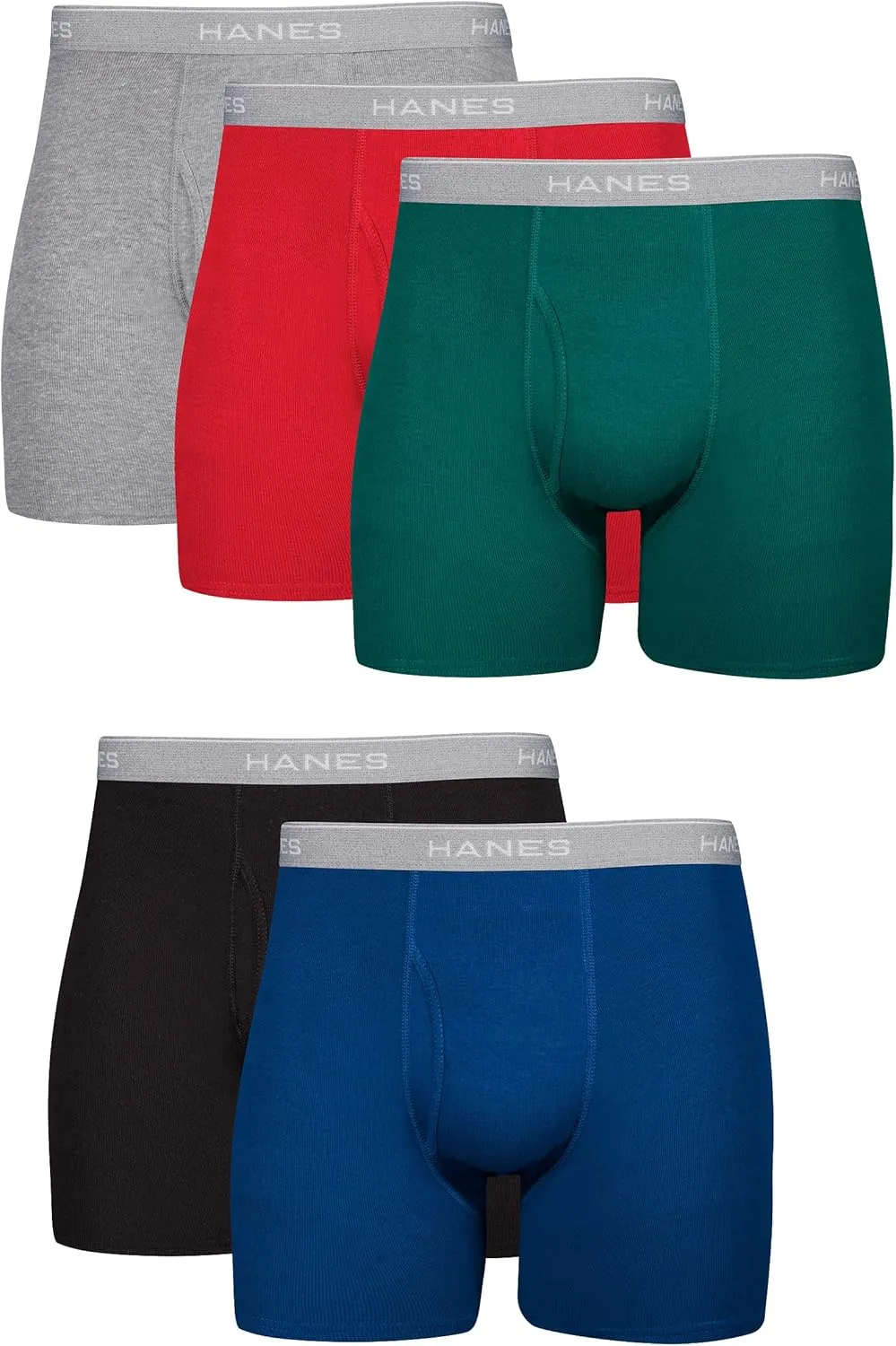 Hanes Men's Boxer Briefs, Cool Dri Moisture-Wicking Underwear, Cotton No-Ride-up for Men, Multi-Packs