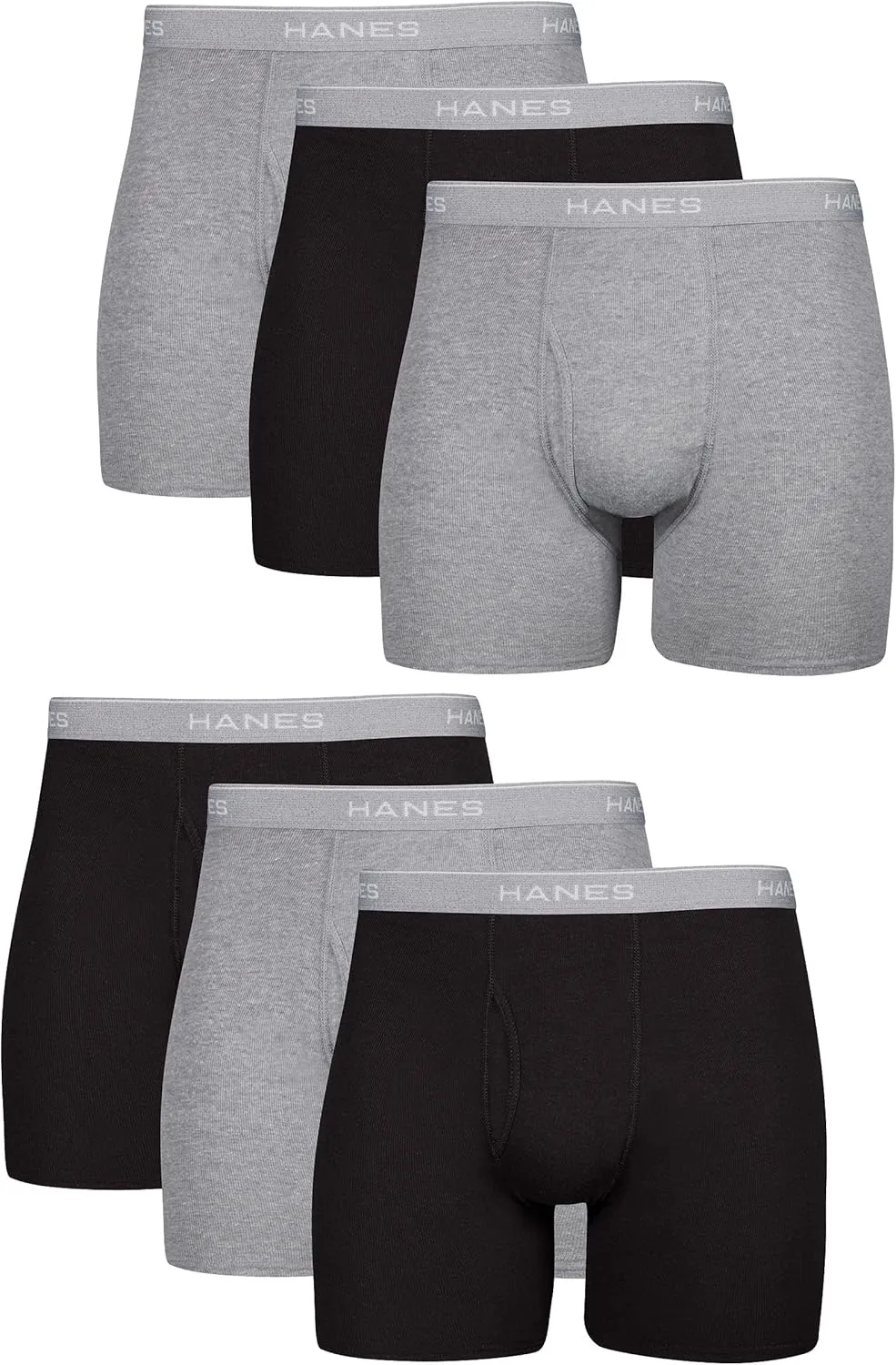 Hanes Men's Boxer Briefs, Cool Dri Moisture-Wicking Underwear, Cotton No-Ride-up for Men, Multi-Packs