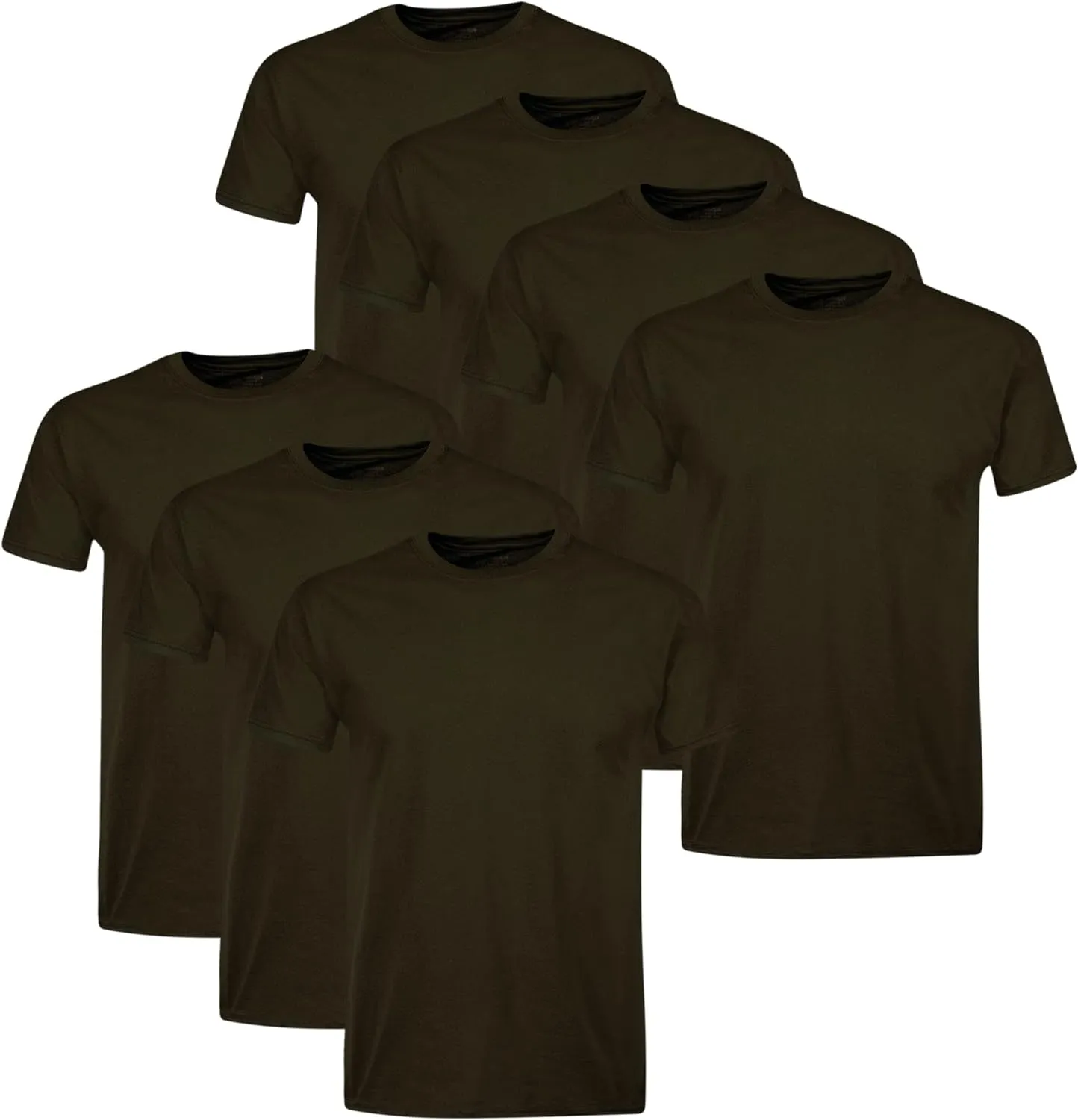 Hanes Men's Cotton, Moisture-Wicking Crew Tee Undershirts, Multi-Packs Available