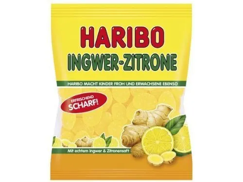 Haribo Ingwer-Zitrone Candy Bags, 4 Count, 200g Each
