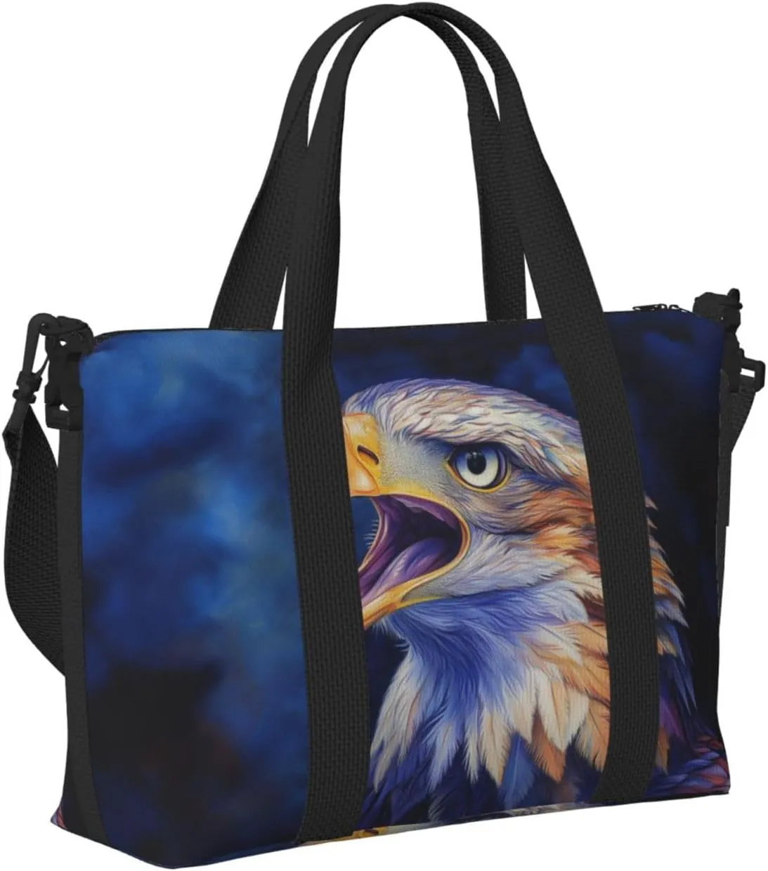 head beak eagle print Travel Duffel Bag, Sports Tote Gym Bag, Swim Pool Bag Large Shoulder Tote Bag for Beach Weekender