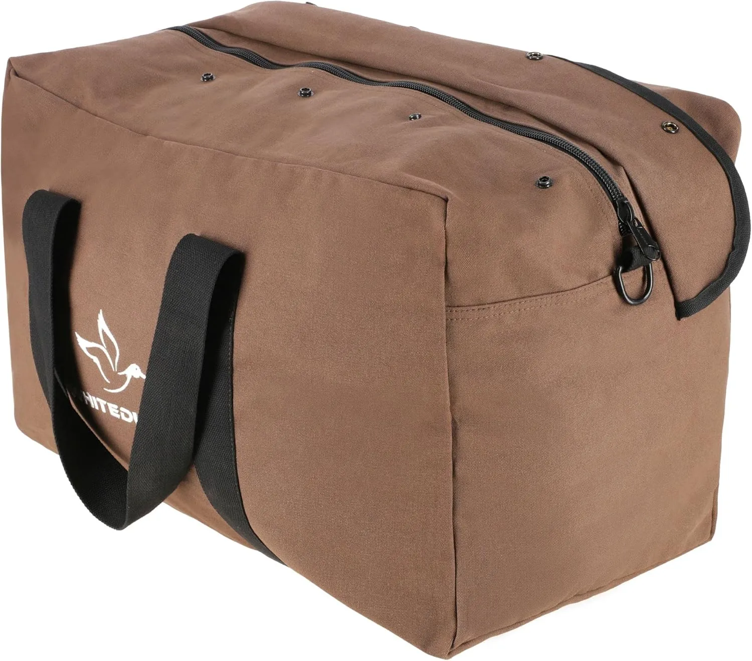 Heavy Duty HOPLITE Parachute Duffel Bag, Extra Large Multipurpose use, Tactical Canvas Cargo Bag with Snap-Closure Storm Flap for Military, Outdoor, Travel, Storage (Brown, Standard 24" x 15" x 13)