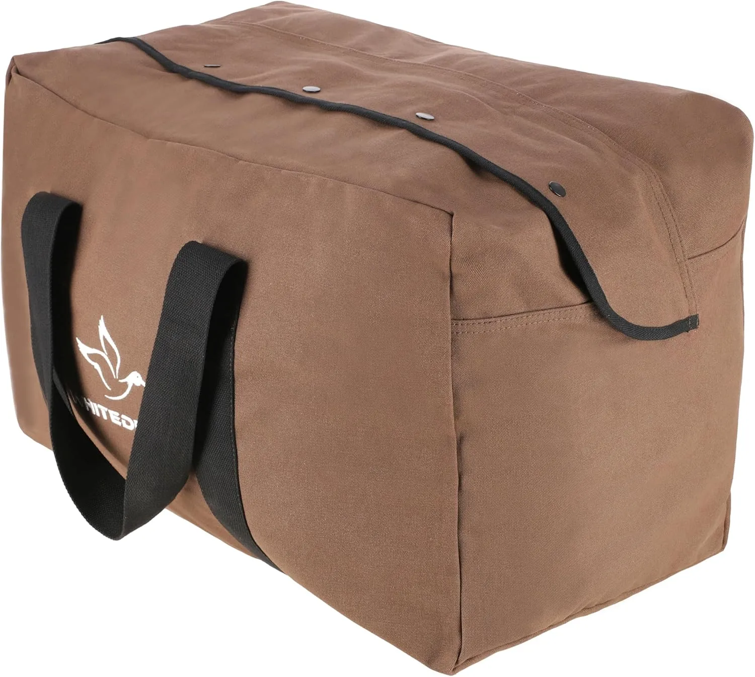 Heavy Duty HOPLITE Parachute Duffel Bag, Extra Large Multipurpose use, Tactical Canvas Cargo Bag with Snap-Closure Storm Flap for Military, Outdoor, Travel, Storage (Brown, Standard 24" x 15" x 13)