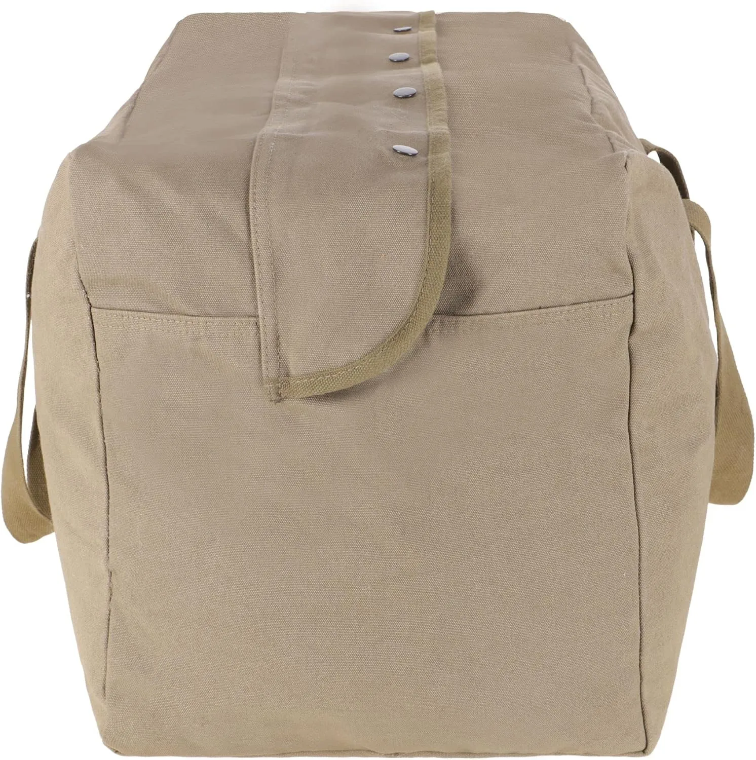 Heavy Duty HOPLITE Parachute Duffel Bag, Foldable Extra Large Multipurpose use, Tactical Canvas Cargo Bag with Snap-Closure for Military, Outdoor, Travel, Storage (Olive, Standard 24" x 15" x 13)