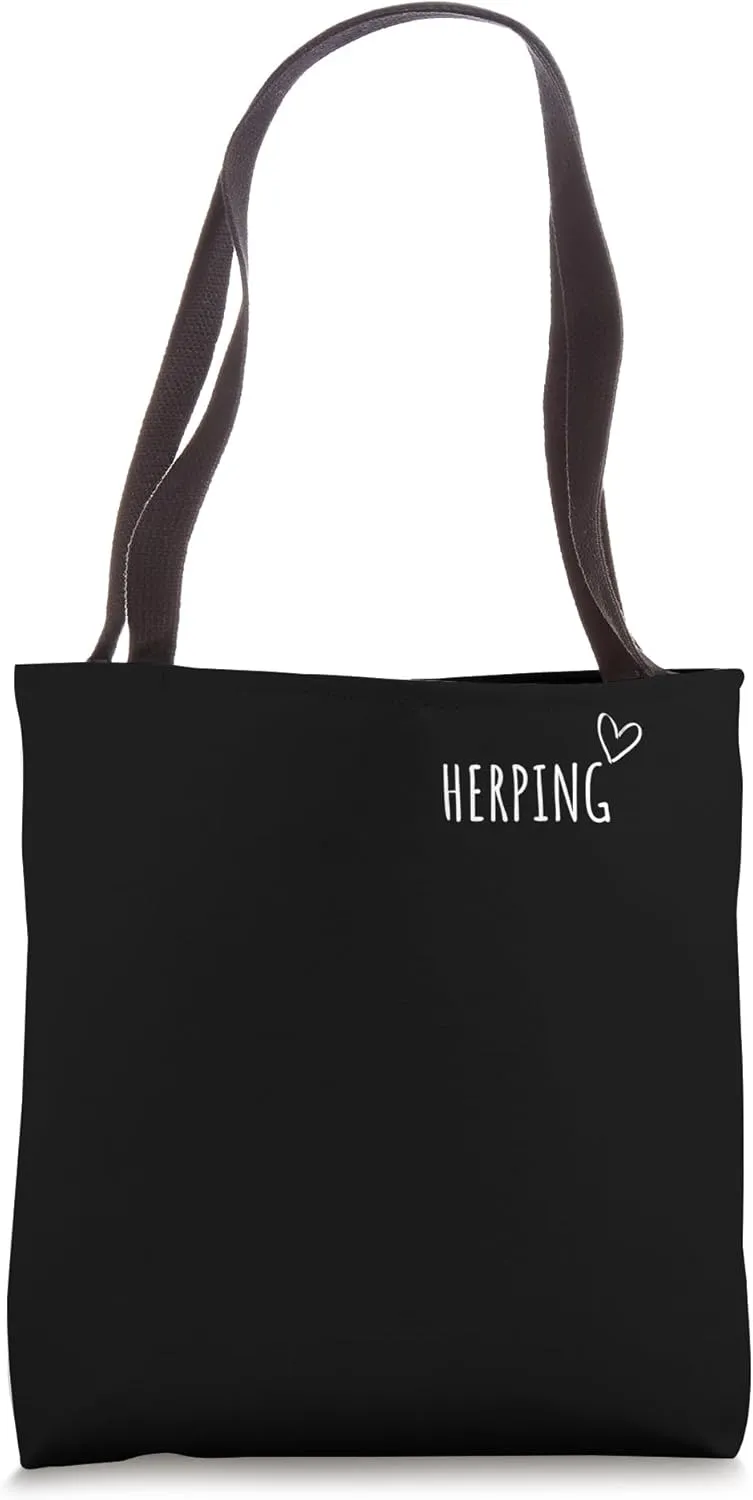 Herping Reptile Hunting Amphibians Biology Men Women Kids Tote Bag