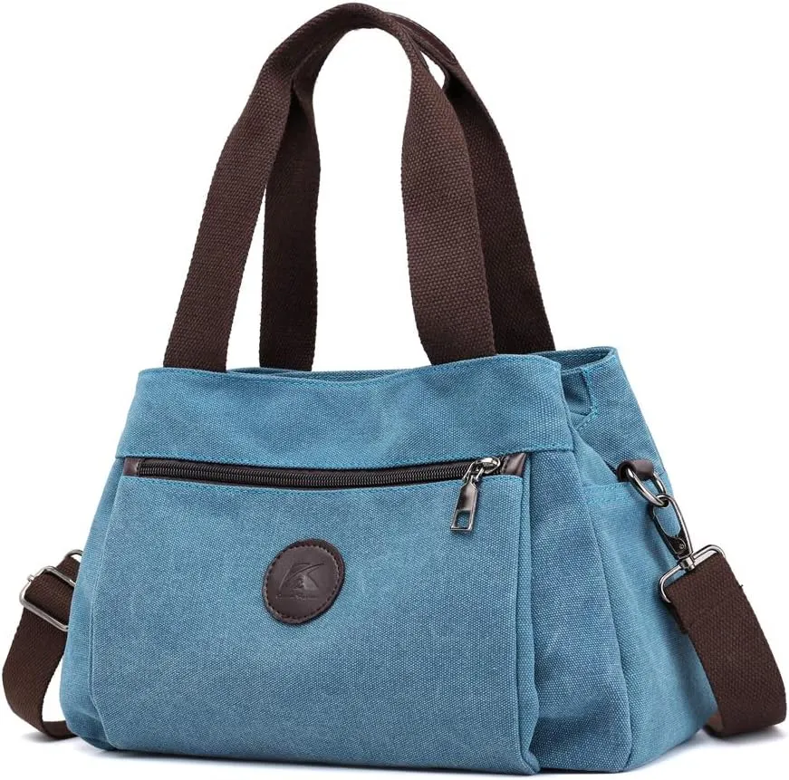 Hobo Handbags Canvas Crossbody Bag for Women Multi Compartment Tote Purse Bags