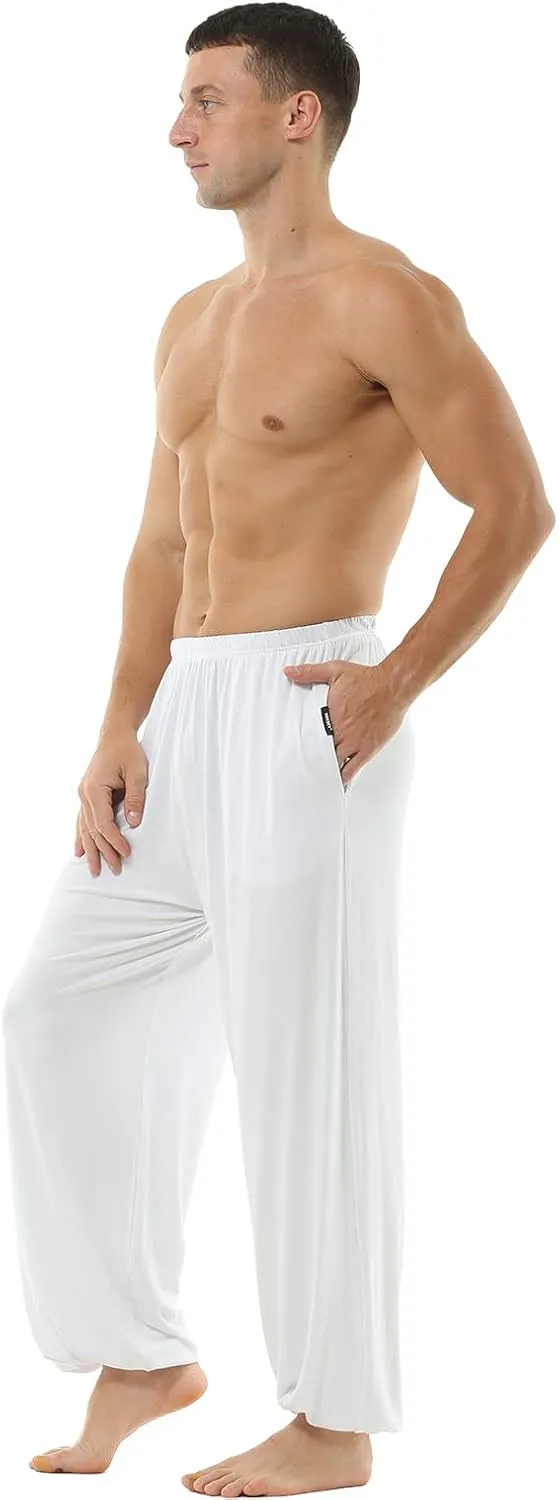 Hoerev Men Women Super Soft Yoga Pants Trousers Taiji Lounge Pant