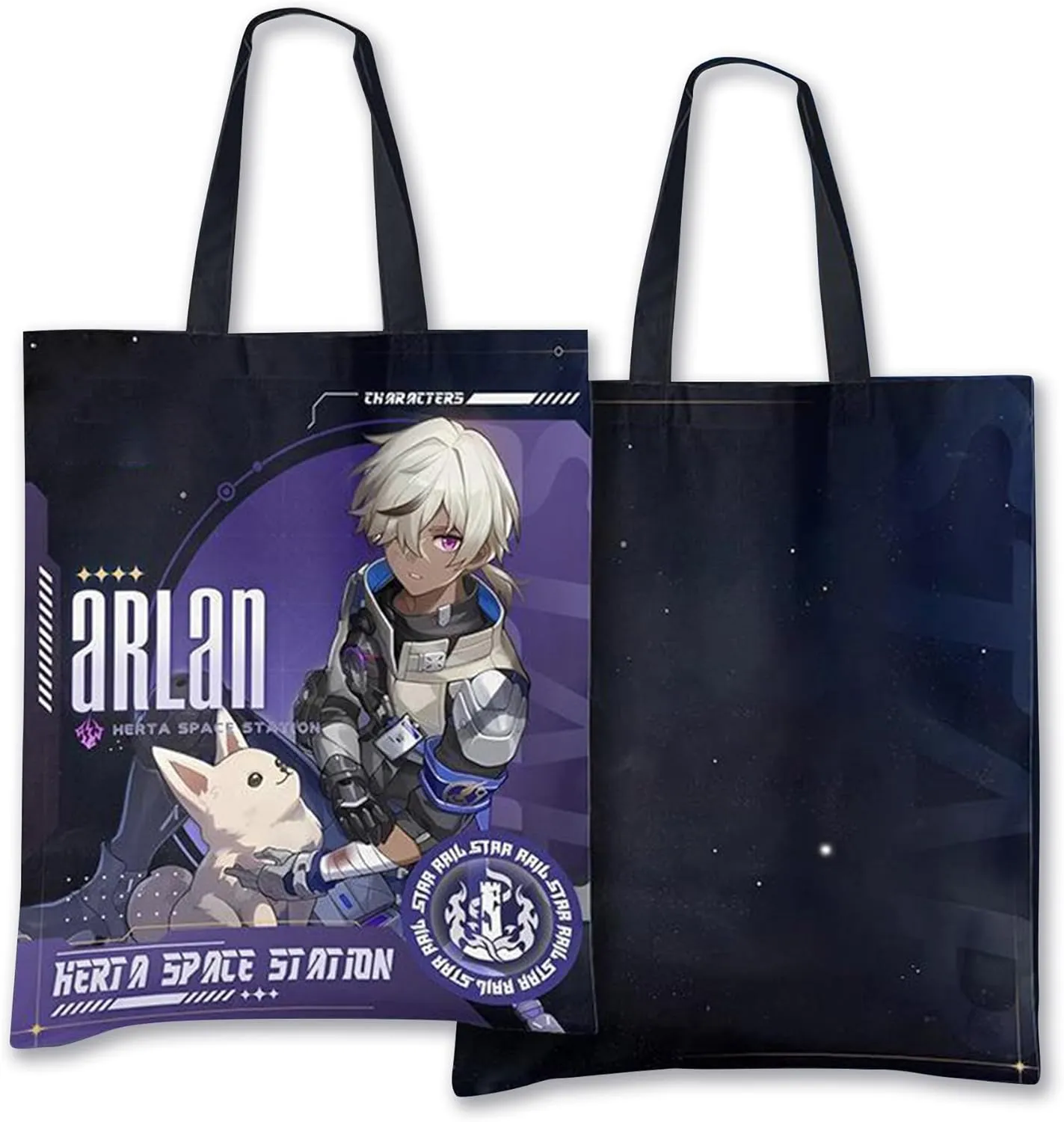 Honkai Star Rail Canvas Tote Bags Canvas Bags Black Use For Grocery Bags Shopping Bags Gift Bags
