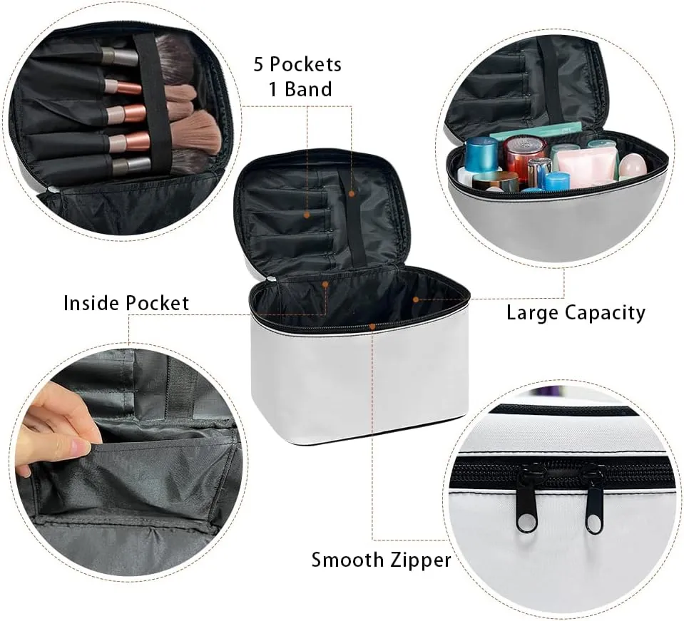 Horeset Aztec Culture Style Print Portable Makeup Handbag Shoulder Bag Toiletry Bag Cosmetic Bag for Outdoor Sport Business