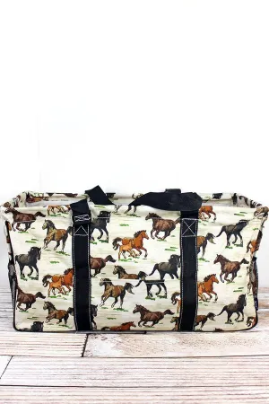 Horse Print Large Utility Tote/Tote Bag - Personalized/Monogrammed