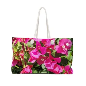 Hot Pink Bougainvillea | High Bloom Collection | Weekender Bag 24" x13" | Life By Ortavia
