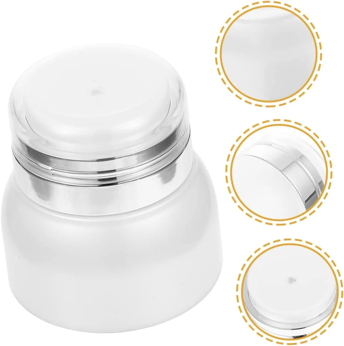 Housoutil 3pcs Vacuum Cream Jar Travel Bottles Travel Jars Travel Size Toiletries Containers Nursing Kit Small
