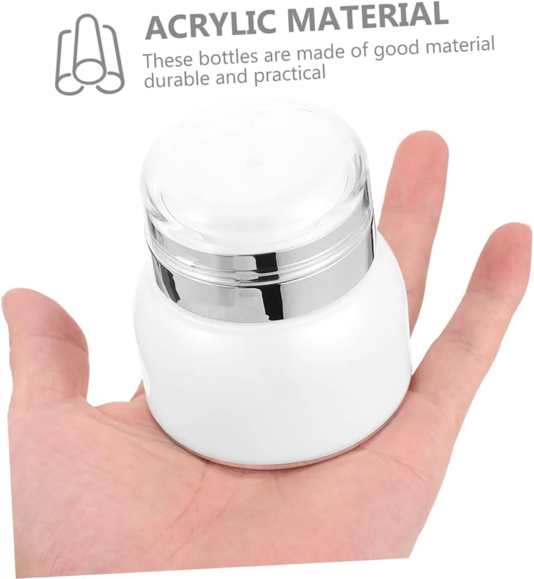 Housoutil 3pcs Vacuum Cream Jar Travel Bottles Travel Jars Travel Size Toiletries Containers Nursing Kit Small