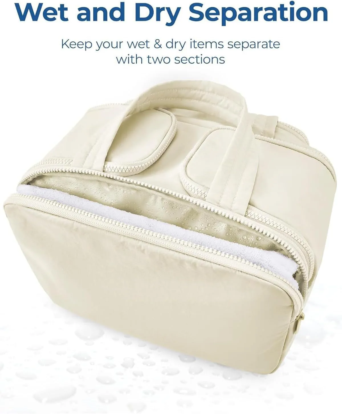 Humidity Travel Cosmetic Bag, Humidityt Large Capacity Wide-Open Travel Cosmetic Bag, Lightweight Toiletry Organizer for Traveling (A)