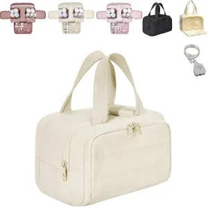Humidity Travel Cosmetic Bag, Humidityt Large Capacity Wide-Open Travel Cosmetic Bag, Lightweight Toiletry Organizer for Traveling (B)