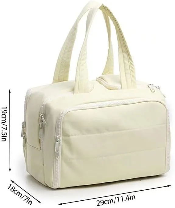 Humidity Travel Cosmetic Bag,Cureaway Cosmetic Bag,Large Capacity Wide-Open Cosmetic,For Womentraveling, Essentials Toiletries (Khaki)