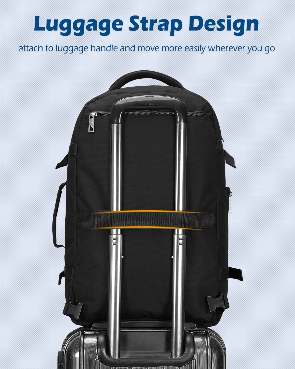 Hynes Eagle Travel Backpack 40L Flight Approved Carry on Backpack Men Large Cabin Weekender Laptop Backpack Women 15.6 inches