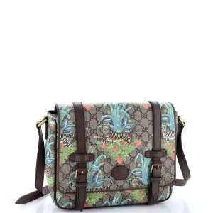 Interlocking G Patch Messenger Bag Printed GG Coated Canvas Medium