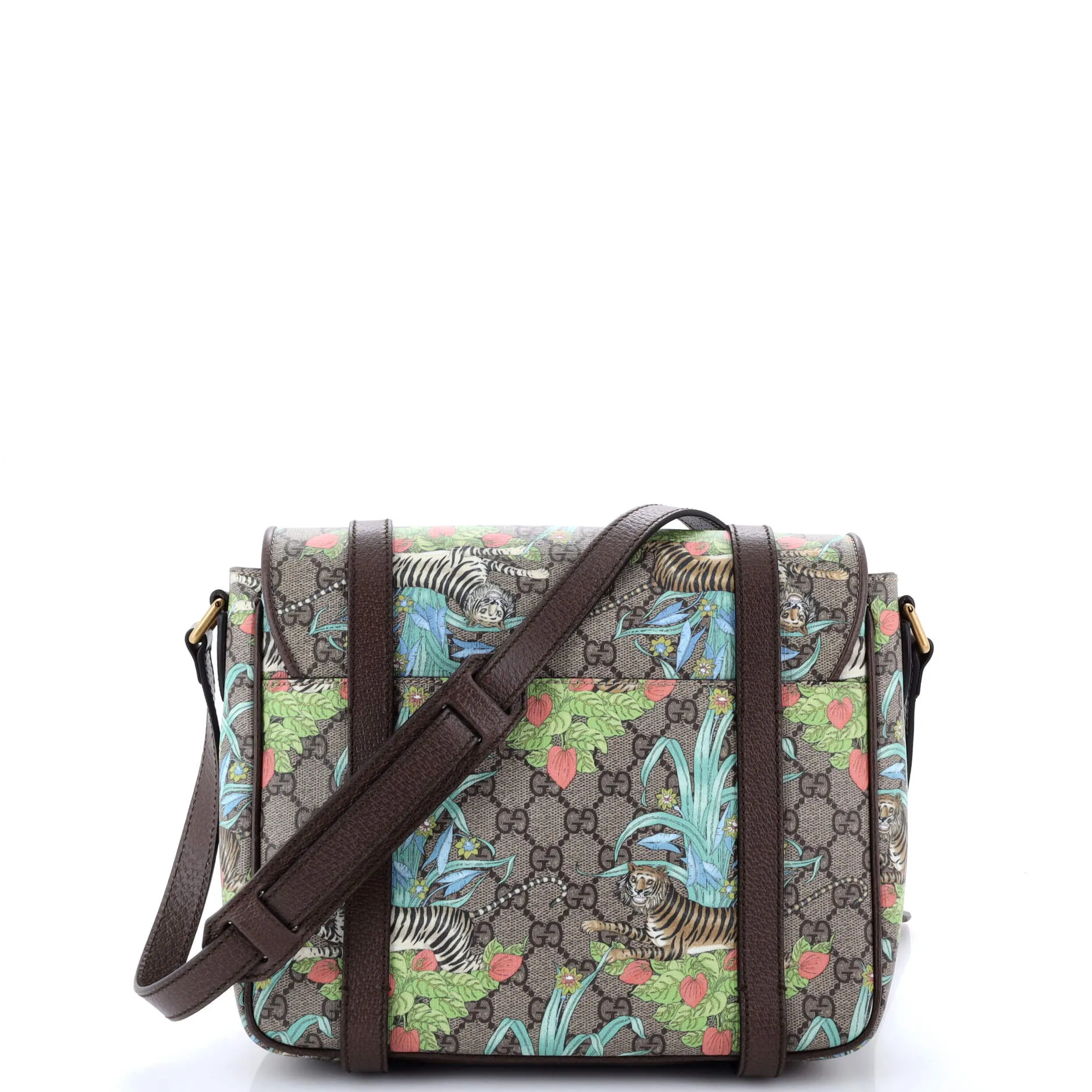 Interlocking G Patch Messenger Bag Printed GG Coated Canvas Medium