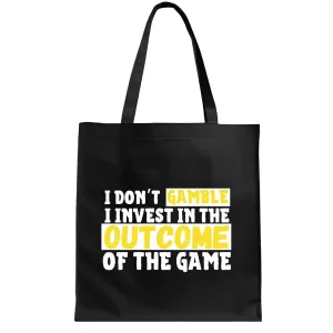 Investment Gift Idea for Gamblers Navy Black Multicolor Canvas Tote Bag