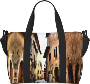 Italy Tuscan print Womens travel bags, weekender carry on for women, sports Gym Bag, Overnight Carry on Bag