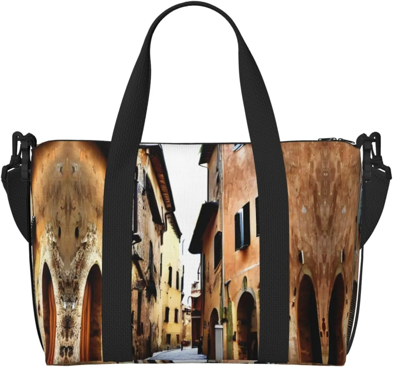 Italy Tuscan print Womens travel bags, weekender carry on for women, sports Gym Bag, Overnight Carry on Bag