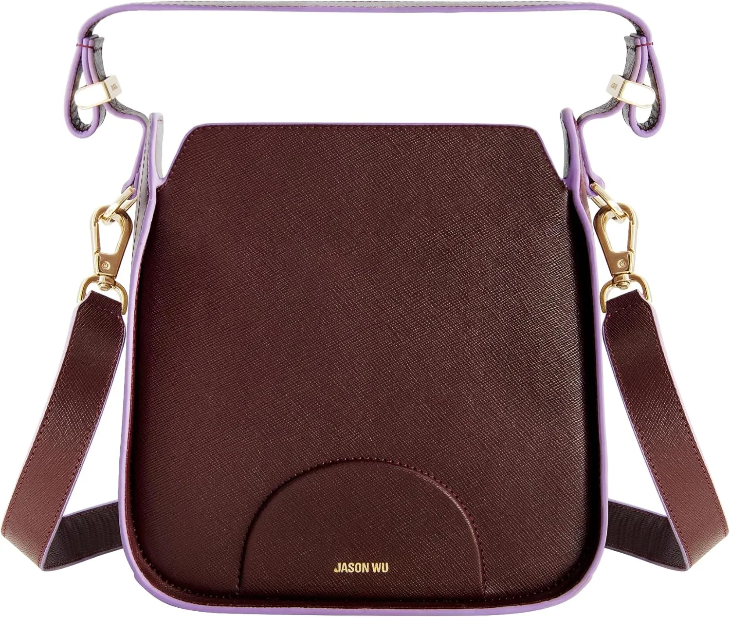 Jason Wu Women's Shoulder Bag, Mini Convertible Handbag with Adjustable Strap, Burgundy, One Size