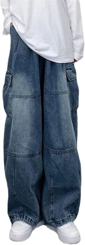 Jeans for Women Baggy Cargo Pants Men Y2K Parachute Pants with Pockets