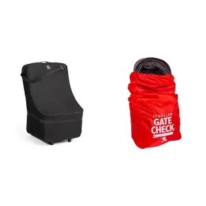 J.L. Childress Wheelie Car Seat Travel Bag - Car Seat Carrier with Wheels - Heavy Duty Car Seat Bag & Gate Check Bag for Single & Double Strollers - Stroller Bag for Airplane