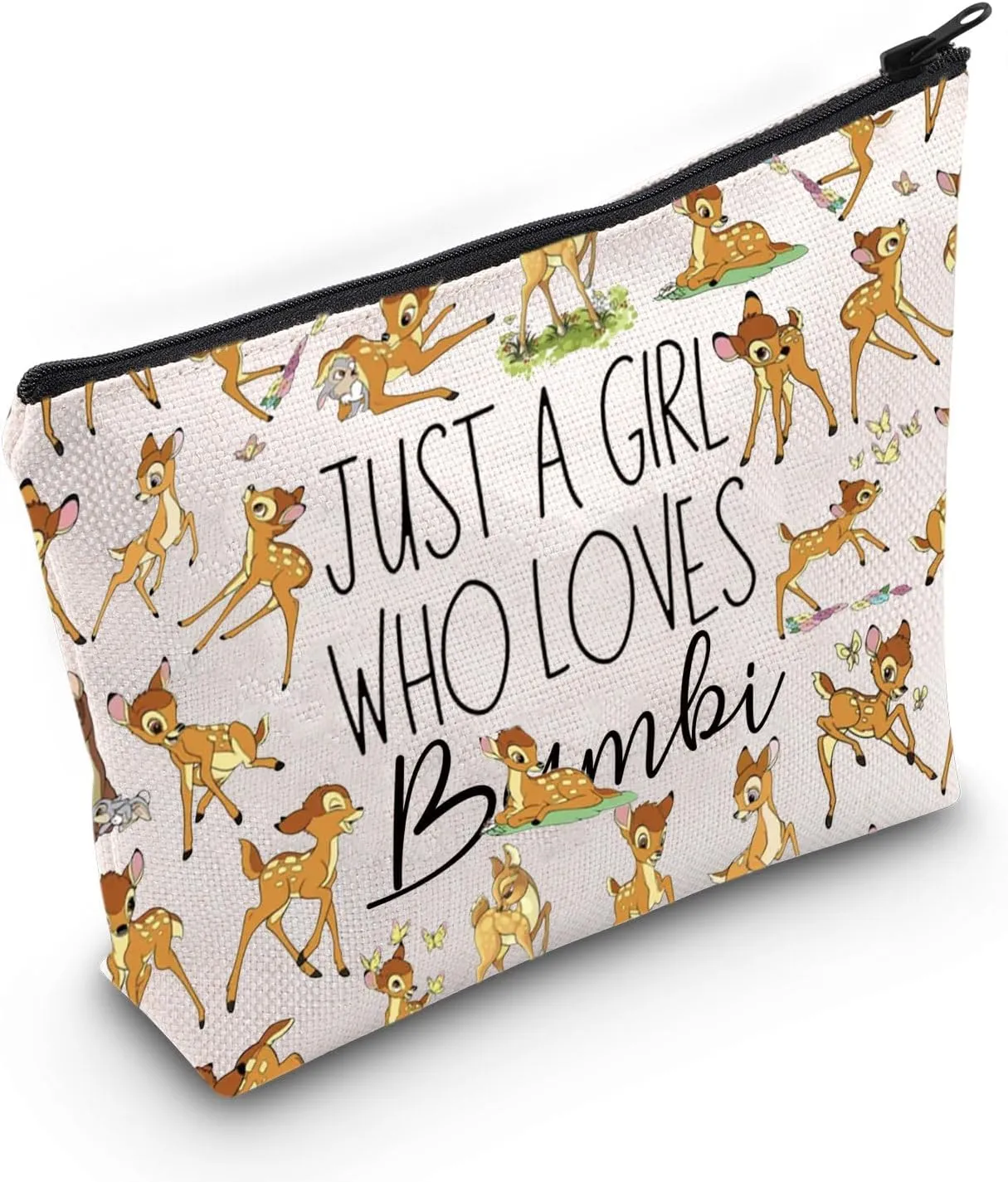 JNIAP Deer Cosmetic Bag Deer Animals Lover Zipper Pouch for Movie Fans Gift