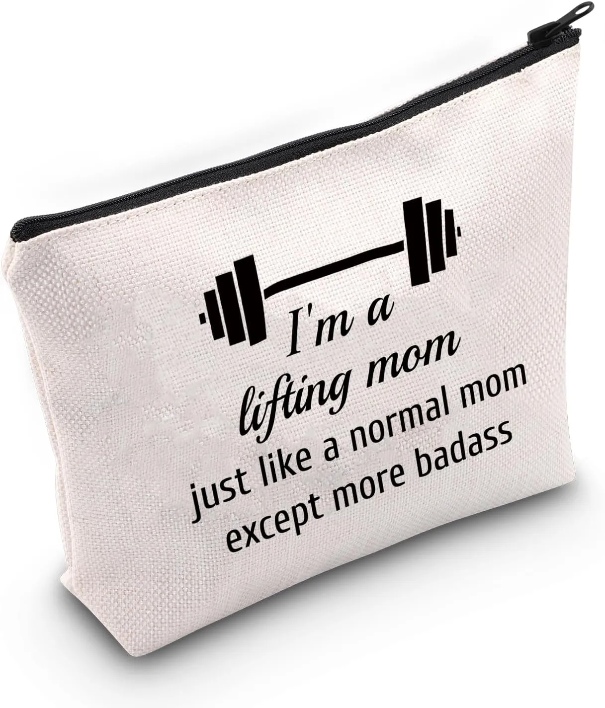 JNIAP Workout Cosmetic Bag Fitness Lover Gift I'm a Lifting Mom Makeup Pouch Weightlifting Mom Gym Gift Travel Zipper Bag(Lifting Mom)