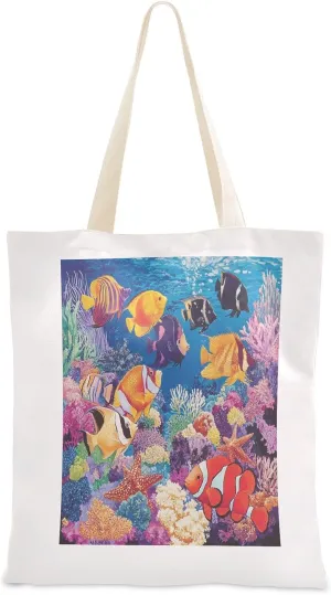 JSTEL Canvas Tote Bag for Women with Pocket,Canvas Tote Purse Shopping Bag