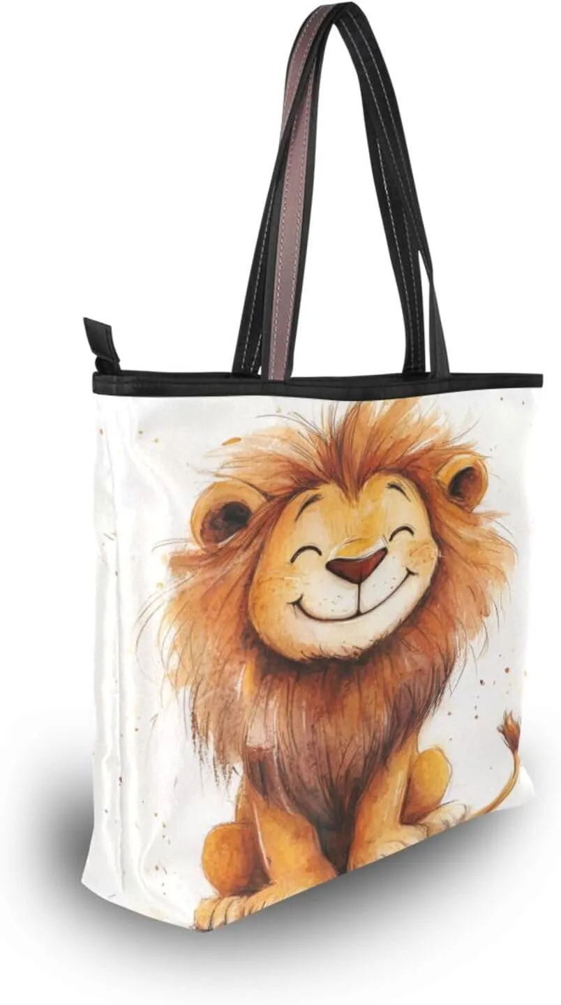 JSTEL Tote Bag for Women with Zipper,Polyester Tote Purse Holiday Tote Bag Work Handbag Women Gift