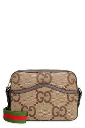Jumbo GG fabric messenger bag