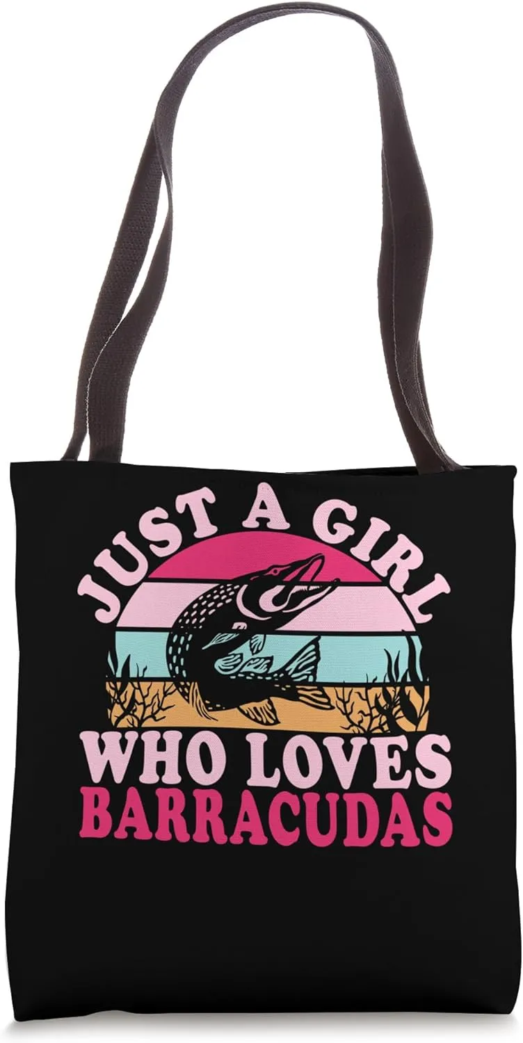 Just A Girl Who Loves Barracudas Tote Bag