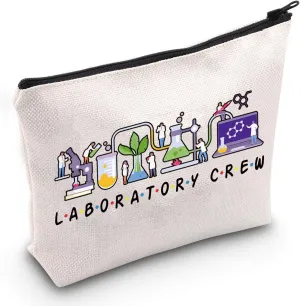 JXGZSO Funny Lab Tech Cosmetic Bag Laboratory Crew Cosmetic Bag Laboratory Techniciant Gift Chemist Gift Scientist Gift Medical Scientist Gift (Laboratory Crew Bag)