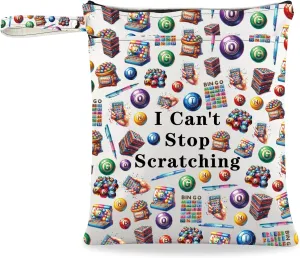 JXGZSO Funny Lottery Scratching Gift I Can't Stop Scratching Makeup Bag Casino Scratch Off Bag Scratch Ticket Gift For Casino Lover Lottery player
