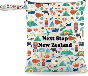 JXGZSO New Zealand Travel Cosmetic Bag Next Stop New Zealand Gift Pouch