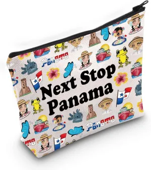 JXGZSO Panama Landmarks Gift Next Stop Panama Makeup Bag Panama Travel Lover Gift Panama Vacation Zipper Cosmetic Bag