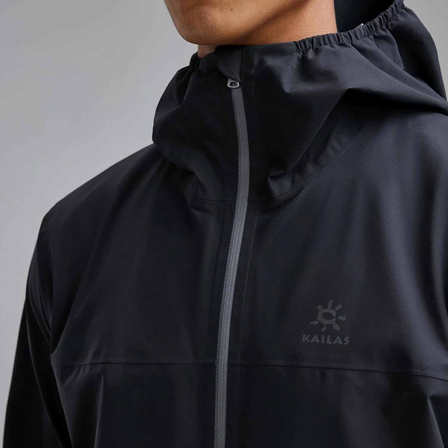 KAILAS Men's Running Jacket Lightweight Windrunner Hooded Track Jacket Packable Outdoor Windproof Rain Shell Athletic
