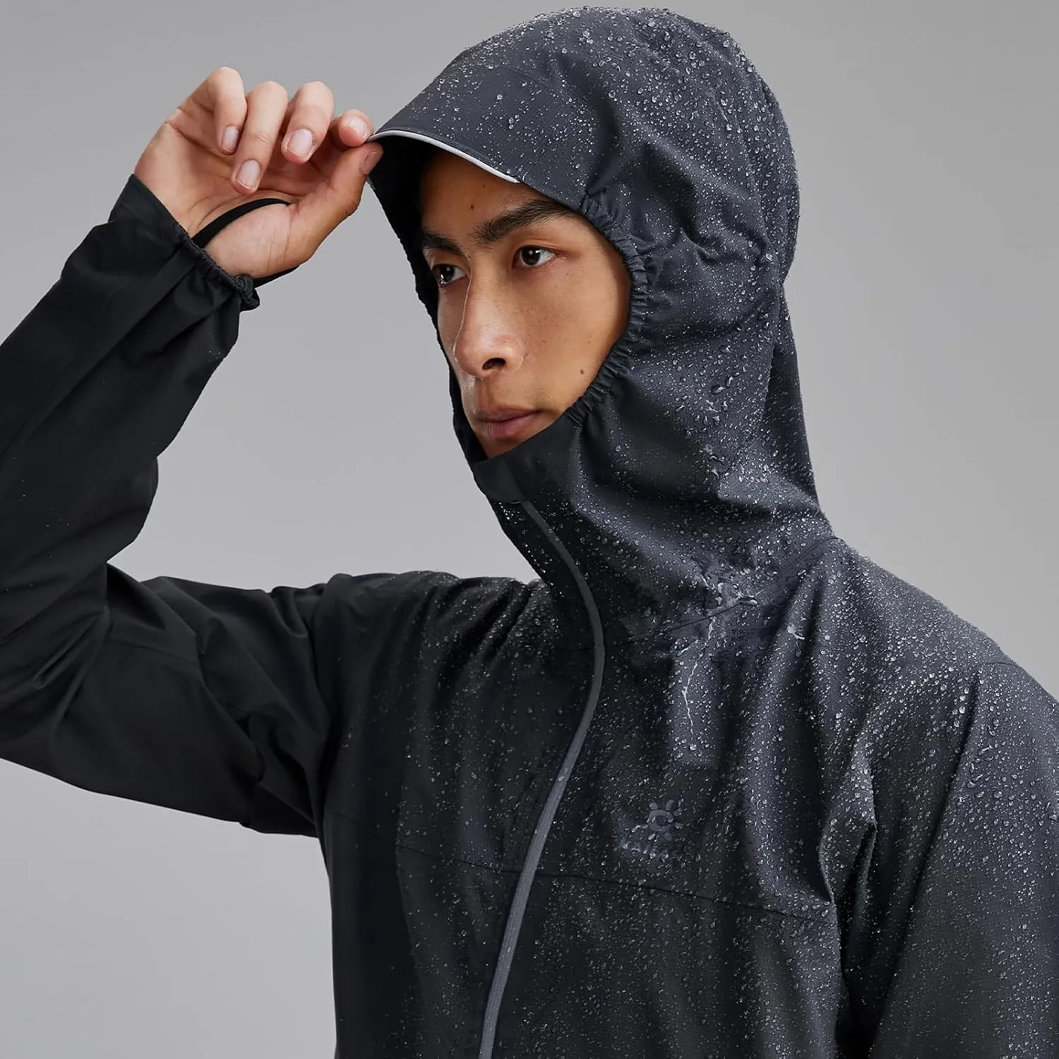 KAILAS Men's Running Jacket Lightweight Windrunner Hooded Track Jacket Packable Outdoor Windproof Rain Shell Athletic