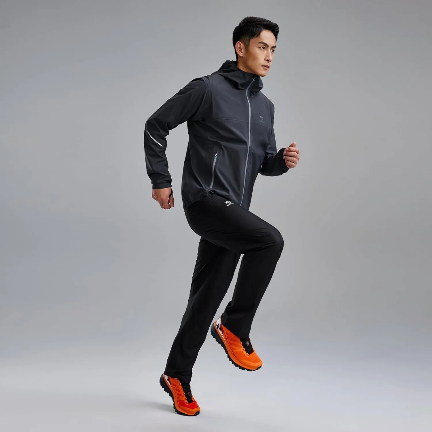 KAILAS Men's Running Jacket Lightweight Windrunner Hooded Track Jacket Packable Outdoor Windproof Rain Shell Athletic