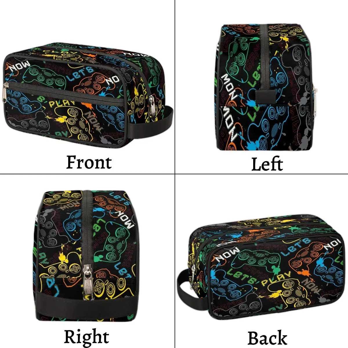 Kids Travel Toiletry Bag Game Controller, Waterproof Hanging Dopp Kit for Teens Boys, Cool Switch Carrying Case Compatible with Nintendo Switch and New Switch OLED Console