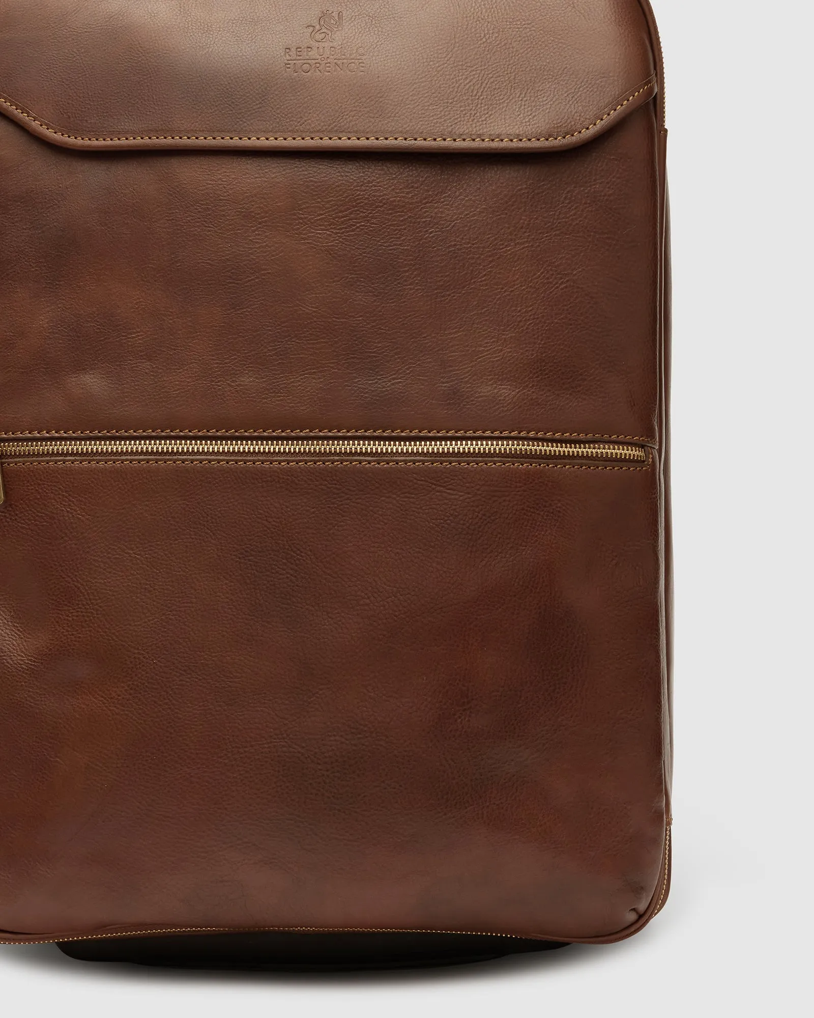 Kino Matt Brown - Wheeled Leather Trolley Case