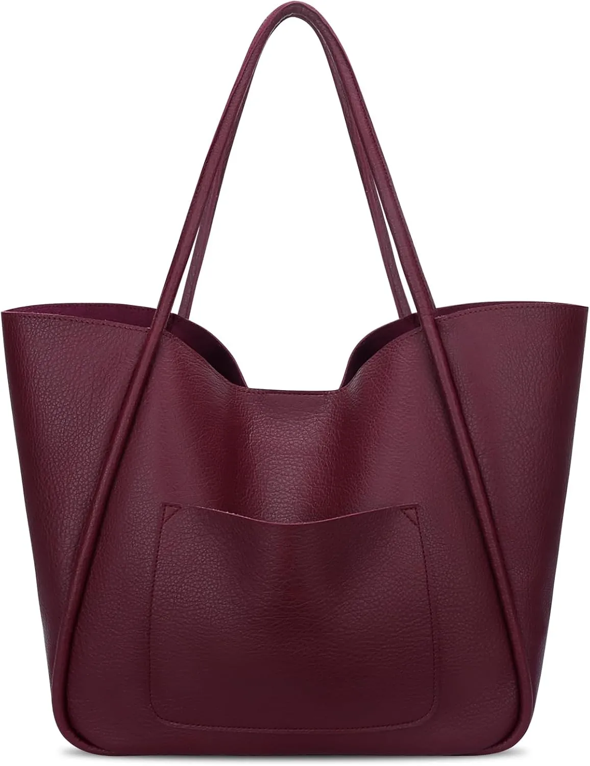 KKXIU Tote Bag for Women Vegan Leather Shoulder Purse Large Capacity Travel Bag