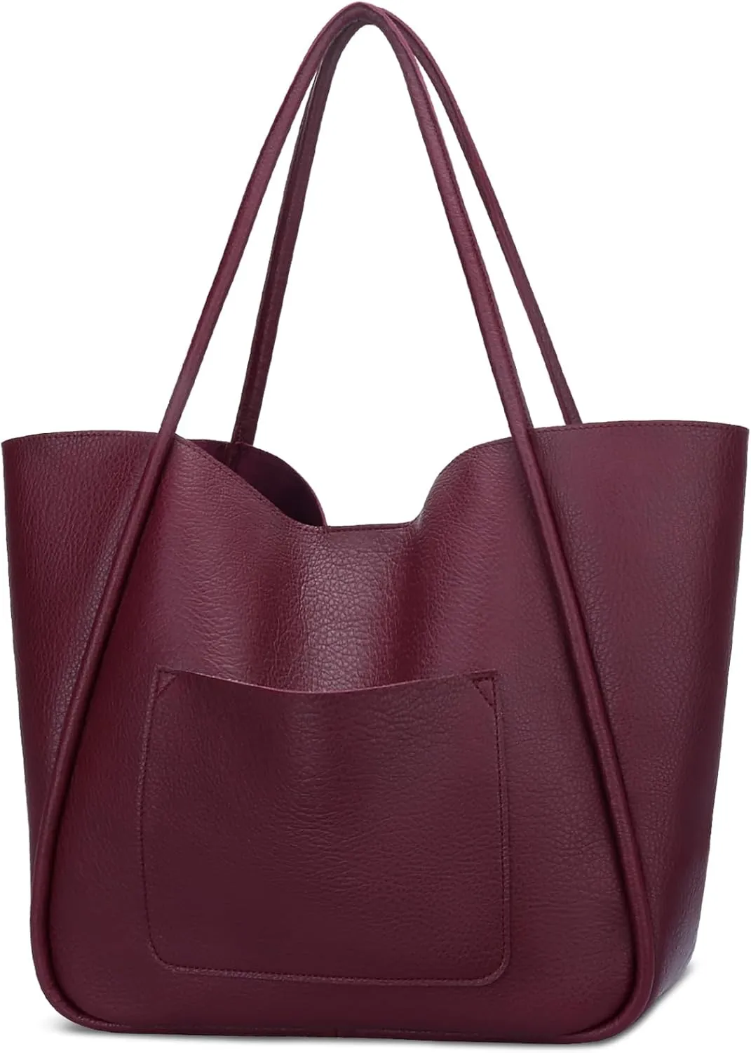 KKXIU Tote Bag for Women Vegan Leather Shoulder Purse Large Capacity Travel Bag