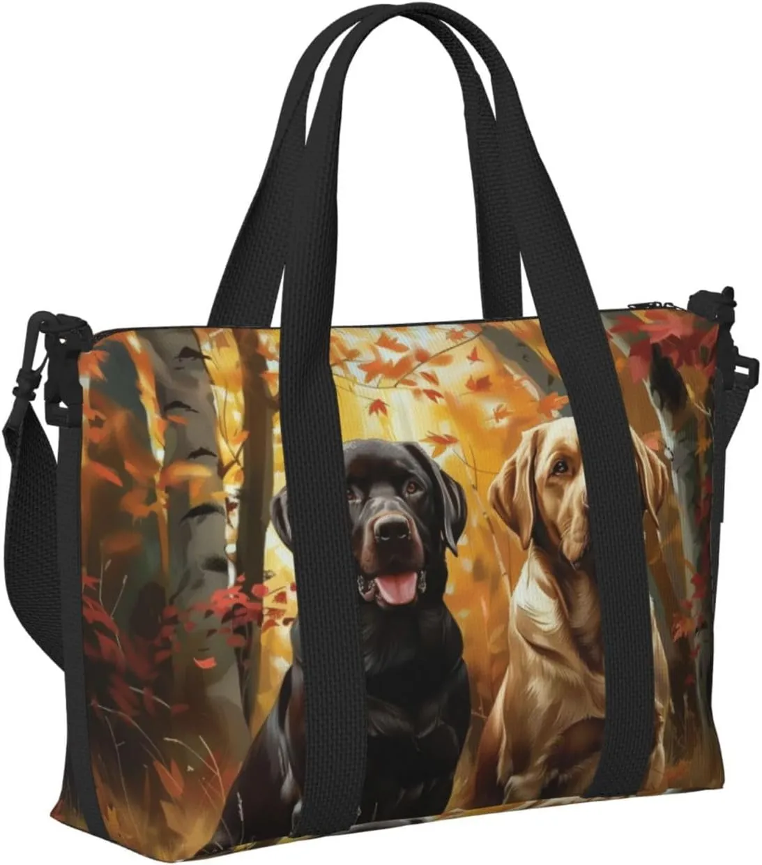 Labrador retrievers print Travel Duffel Bag, Sports Tote Gym Bag, Swim Pool Bag Large Shoulder Tote Bag for Beach Weekender